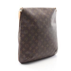 Louis Vuitton Leather Monogram Shoulder Bag Musette Canvas Brown